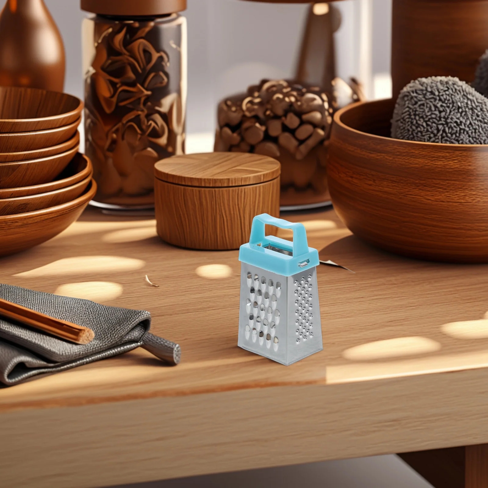 

6Pcs Mini Cheese Grater Stainless Steel Four-Sided Kitchen Tool for Slicing Shredding Ginger Potato Vegetable Fruit