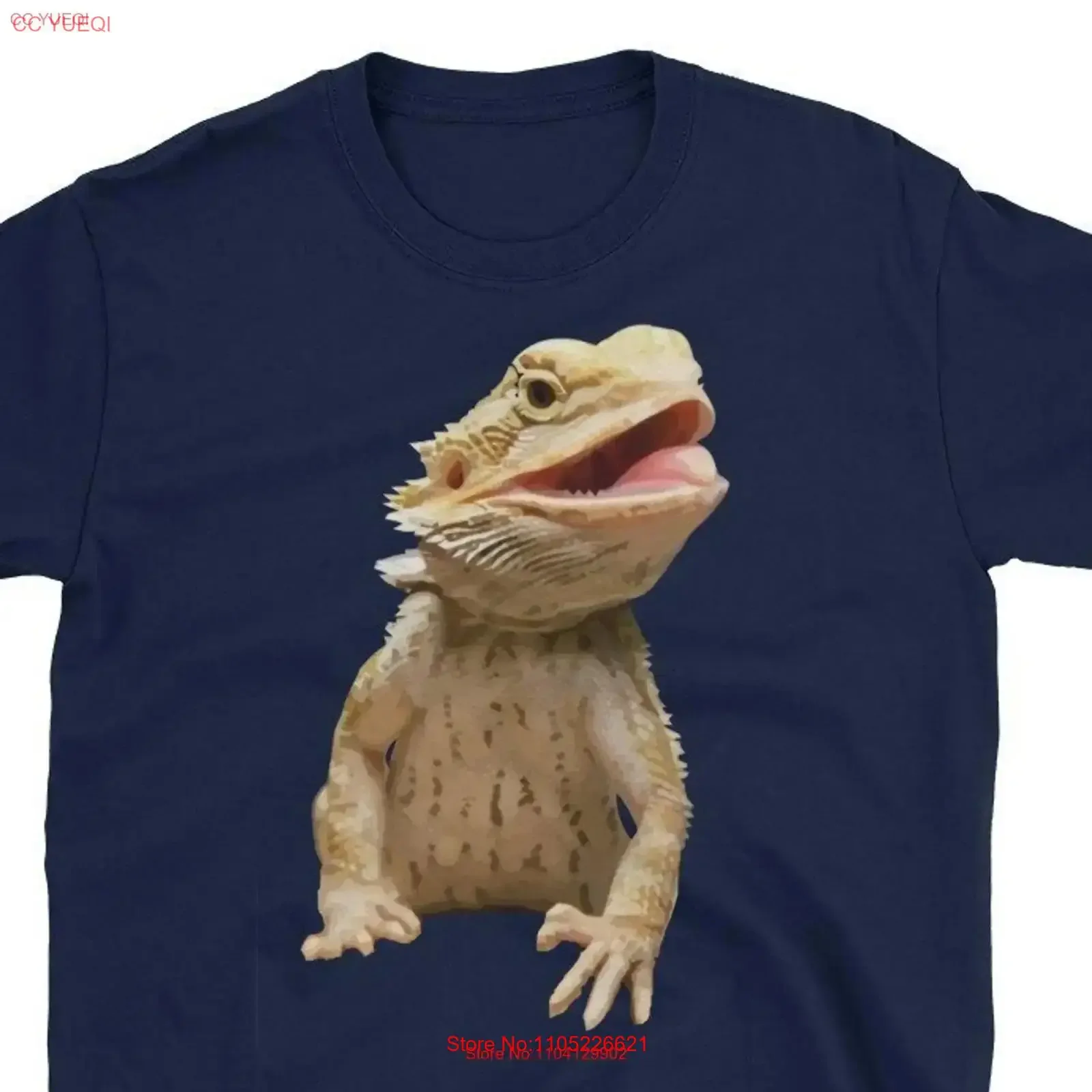 Camiseta de Dragón Barbudo (Pogona Barbata) Vintage Lavada, Elástica, Versátil, Suave, Unisex, con Gráfico Casual