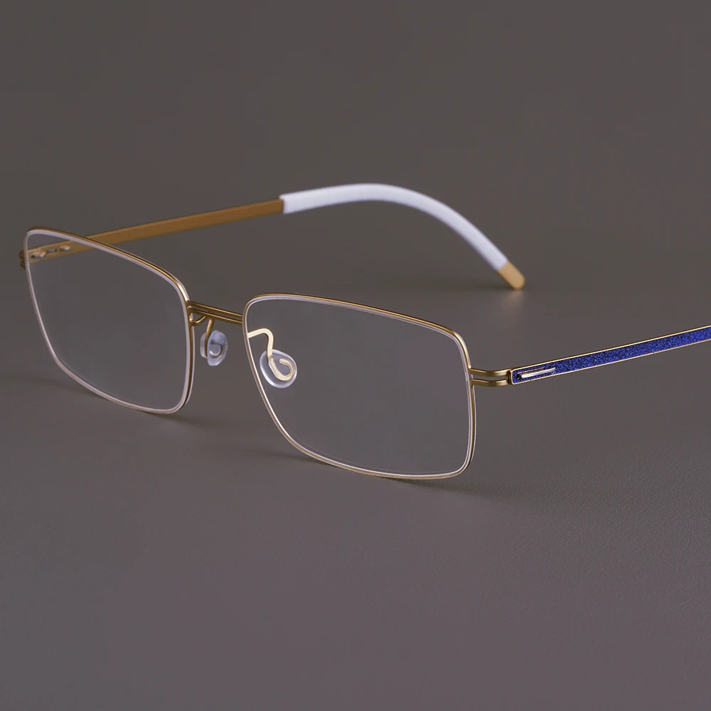 

Square Glasses Frames Men Titanium Screwless Design Eyeglasses Frame Eyewear Thin Rim Brand Design Handmade Spectacles 2026 New