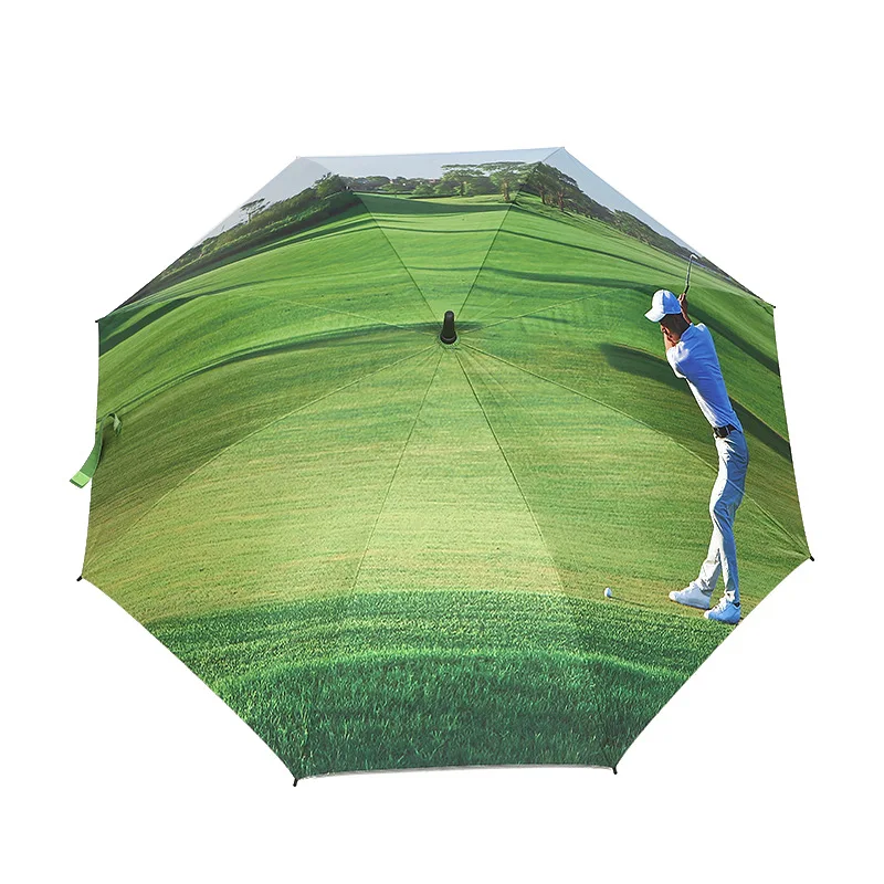 135cm/155cm Large Golf Umbrella Titanium Gold Silver UV Protection Long Handle Parasol Outdoor Windproof Strong Umbrellas Gifts