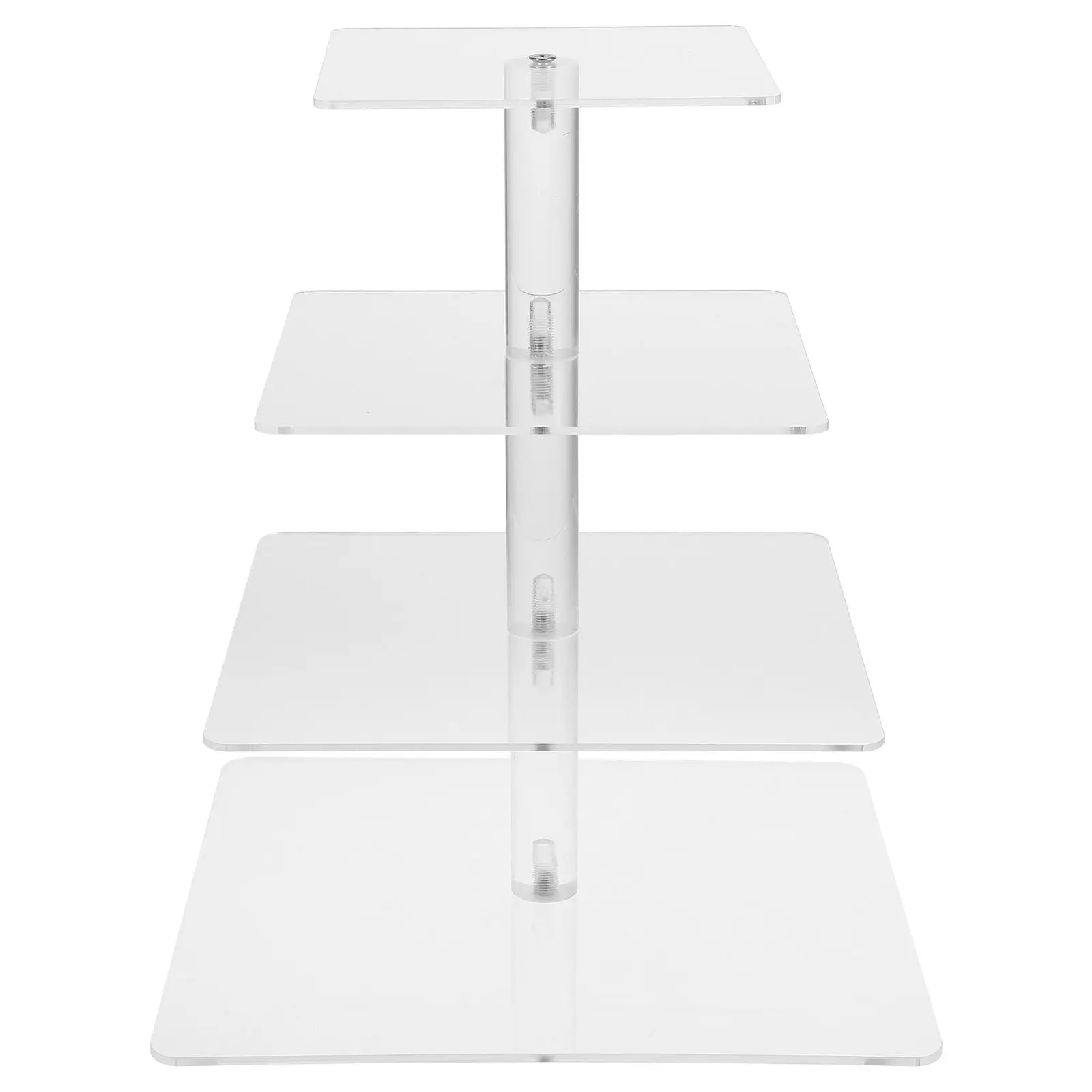 4 Tier Cake Display Stand Clear Acrylic Dessert Holder Party Wedding Cupcake Riser Elegant Transparent Modern Cake Stand