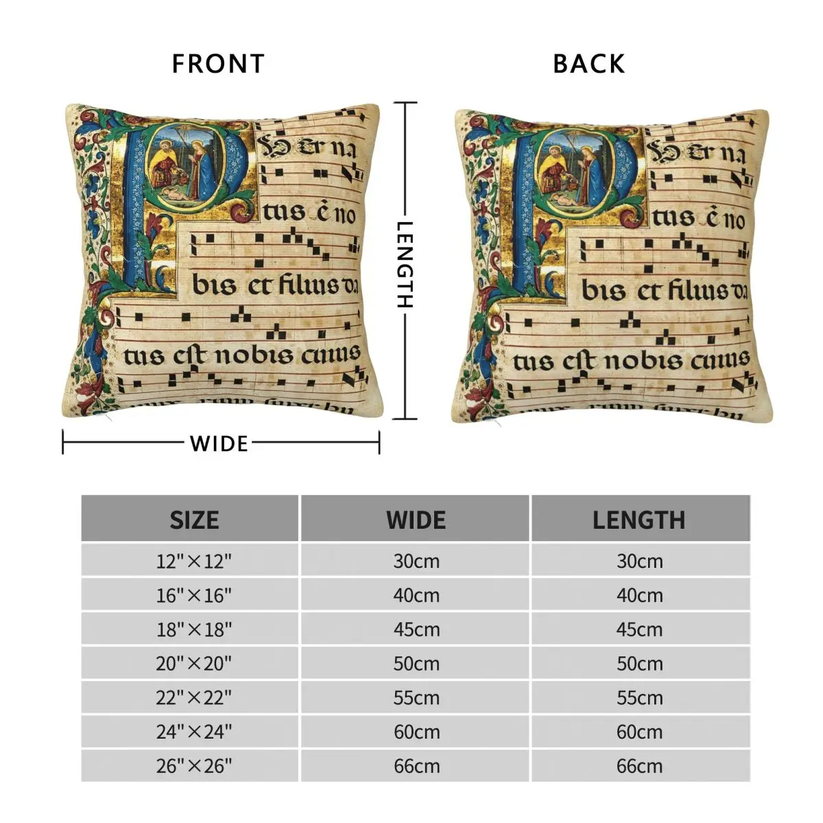 Initial P With The Nativity Square Pillowcase Polyester Linen Velvet Creative Zip Decor Pillow Case Car Cushion Cover
