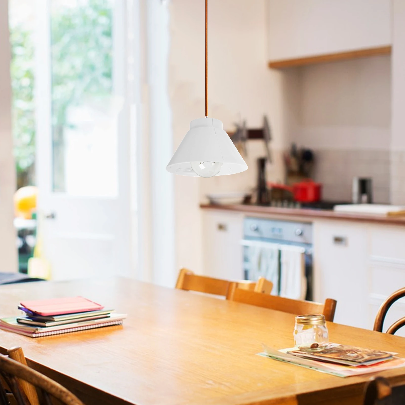 

6Pairs Lampshade Plastic Pendant Light Covers Replacement Bulb Guard for E27 Ceiling Light Bedroom Lighting Fixture Accessory