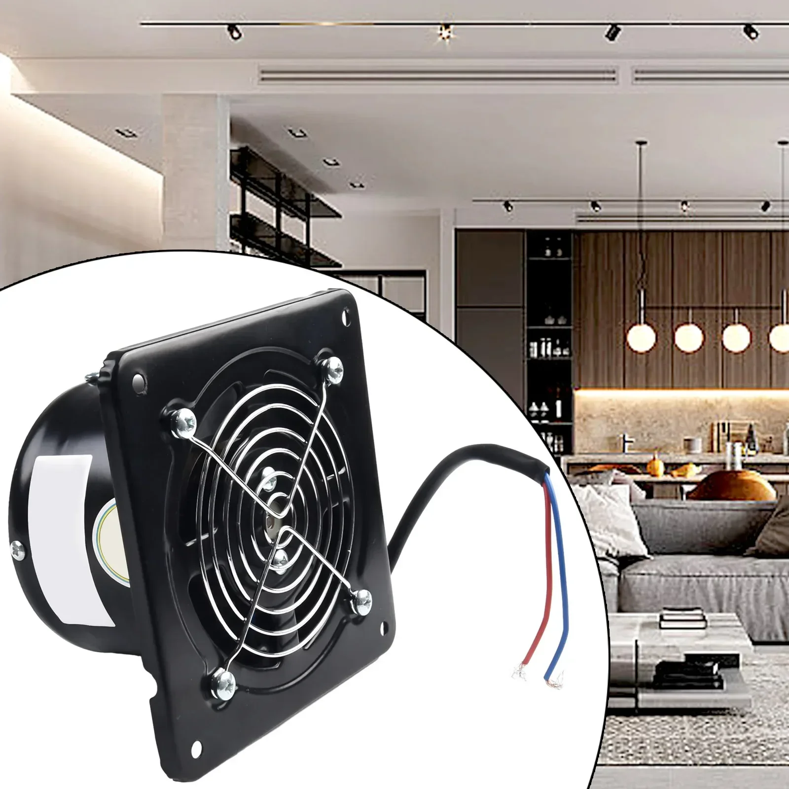 Air Blower Fan Exhaust Fan Black Copper Motor Easy To Install Garage Industrial Low Noise Ventilation Extractor