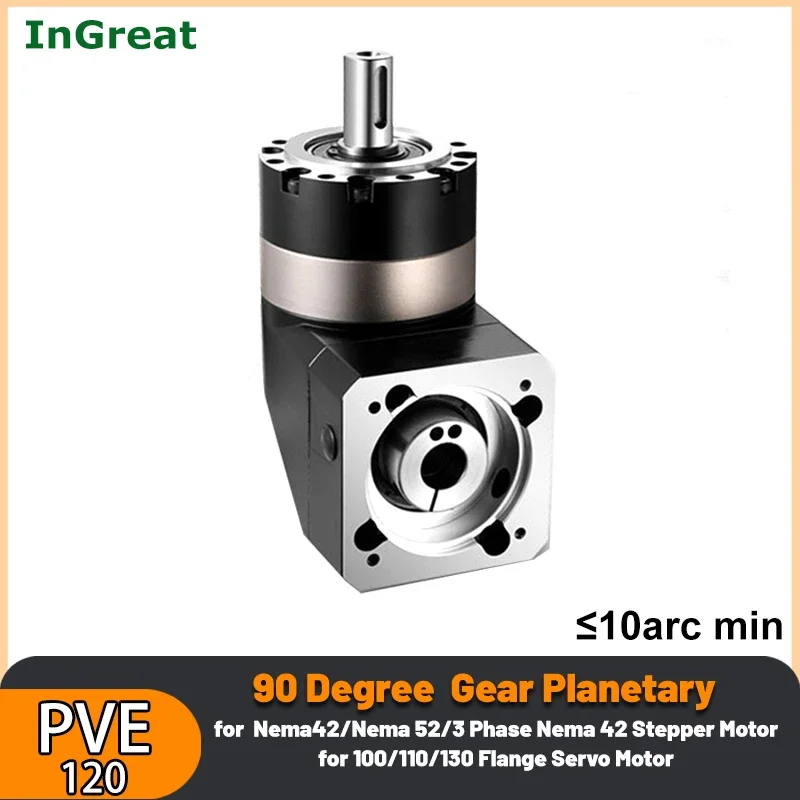 

YUNDUAN Corner Planetary Reducer Planetary Gear 100/110/130/mm Motor Reducer for 3 Phase Nema42 Nema52 Stepper1/1.5/2/3KW Servo