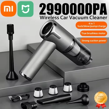 Xiaomi MIJIA 2990000 Pa 4 em 1 aspirador de pó para carro, poderoso máquina de limpeza portátil sem fio, eletrodomésticos