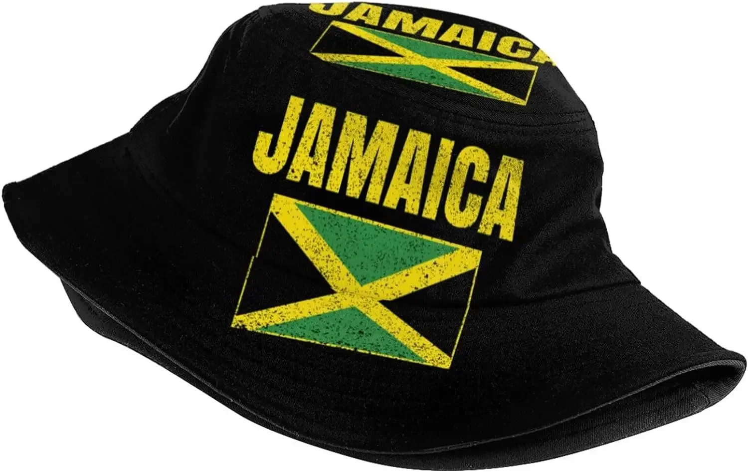 Jamaica Flag Bucket Hat, Unisex Jamerica Hat Outdoor Beach Summer Fisherman Cap for Women Men