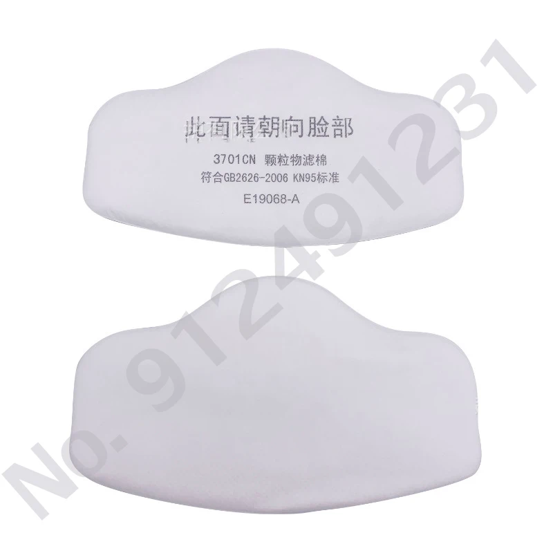3701CN Filter Cotton 6 Layers Thickened Filter Suitable For 3200 Dust Mask Dustproof Smoke Thickened Cotton Gas Mask Accessories