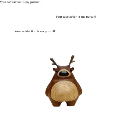 Solid Wood Deer Ornament 