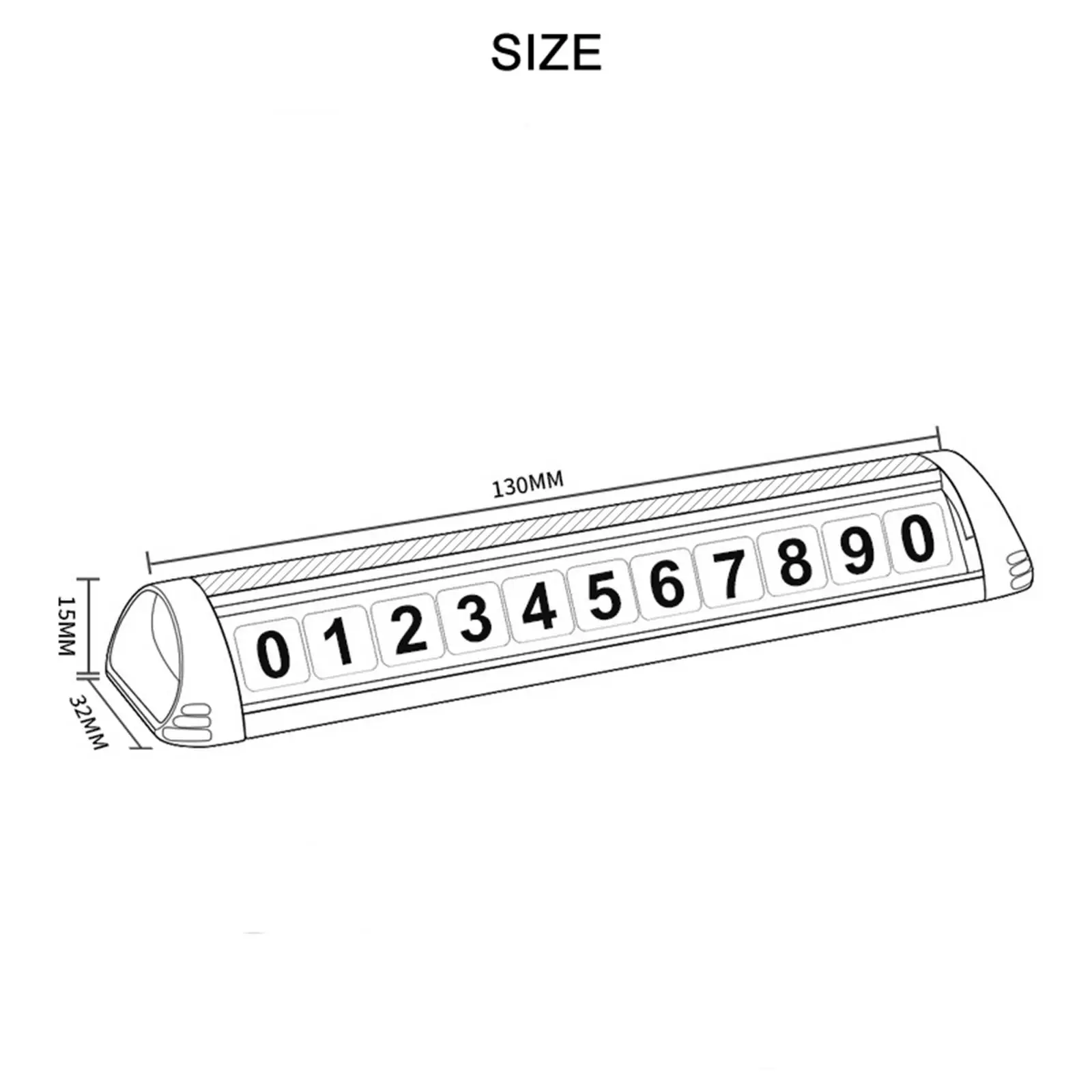 Número secreto luminoso para aparcamiento de coche, placa de notificación de número de teléfono, tarjeta de estacionamiento temporal