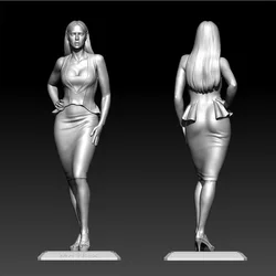 1/24 75mm Resin Model Kits Film Actress Girl Figurine Sculpture Unpaint Painted RW-1219