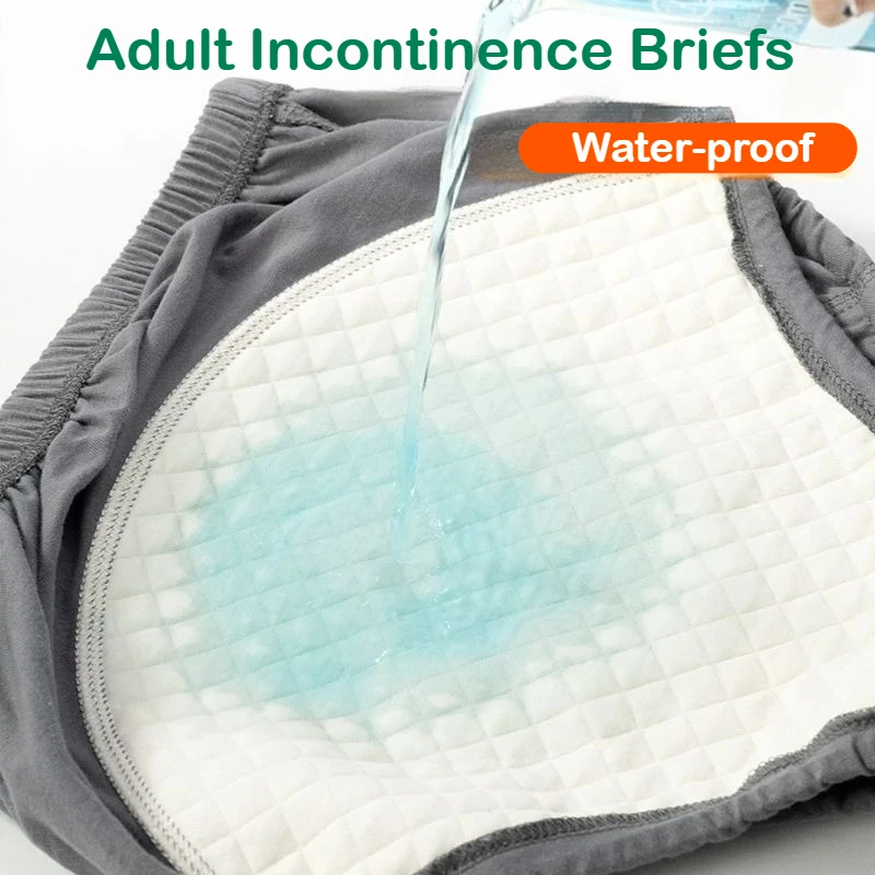 

Elderly Incontinence Briefs Adult Washable Diapers Panties Leak-proof Wetting Bed Paralysis Sleep Waterproof Diaper Patient Pads