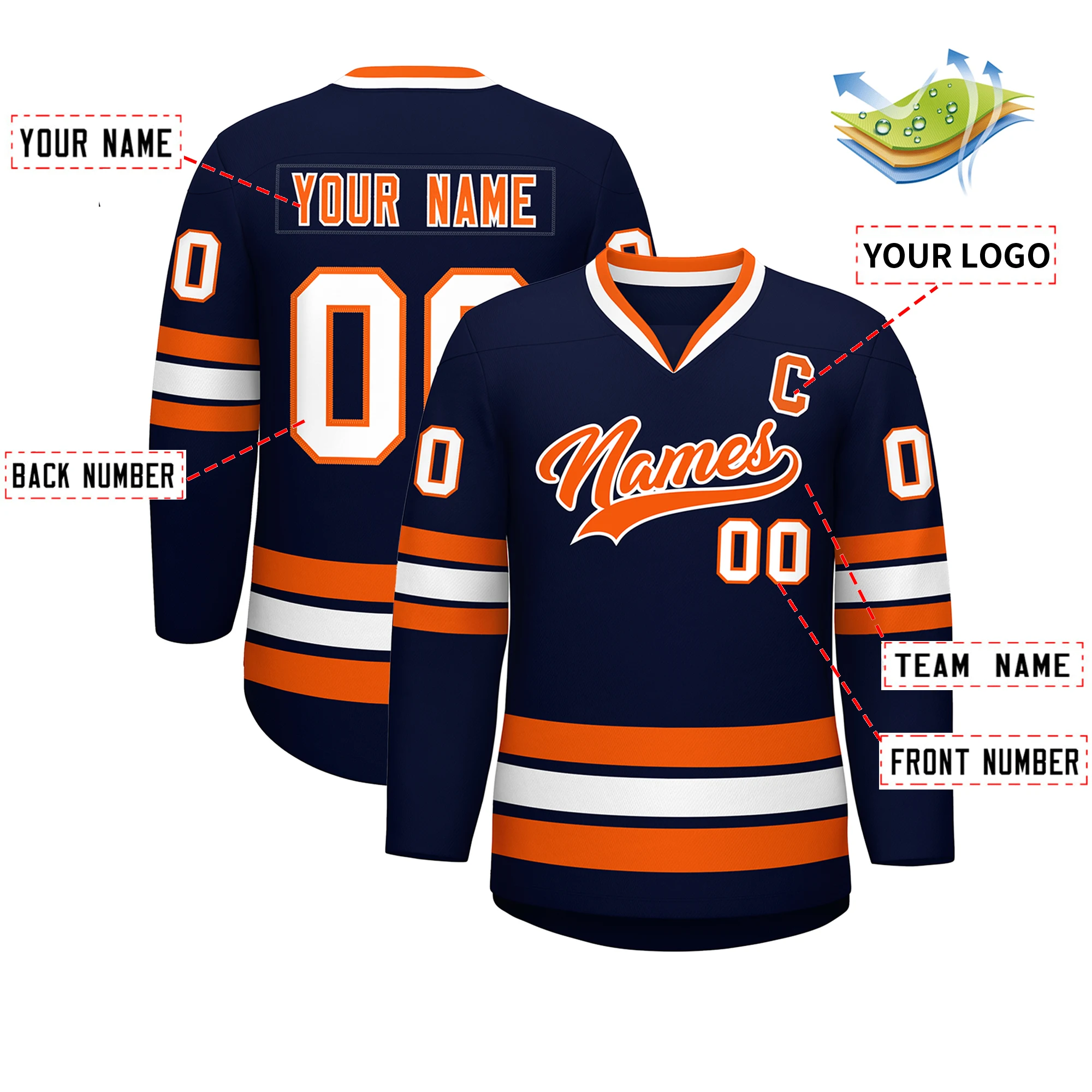 Stitched Ice Hockey Jersey Customized Name Numbers Design Your Own Ice Hockey Jersey Competition Training Jerseys