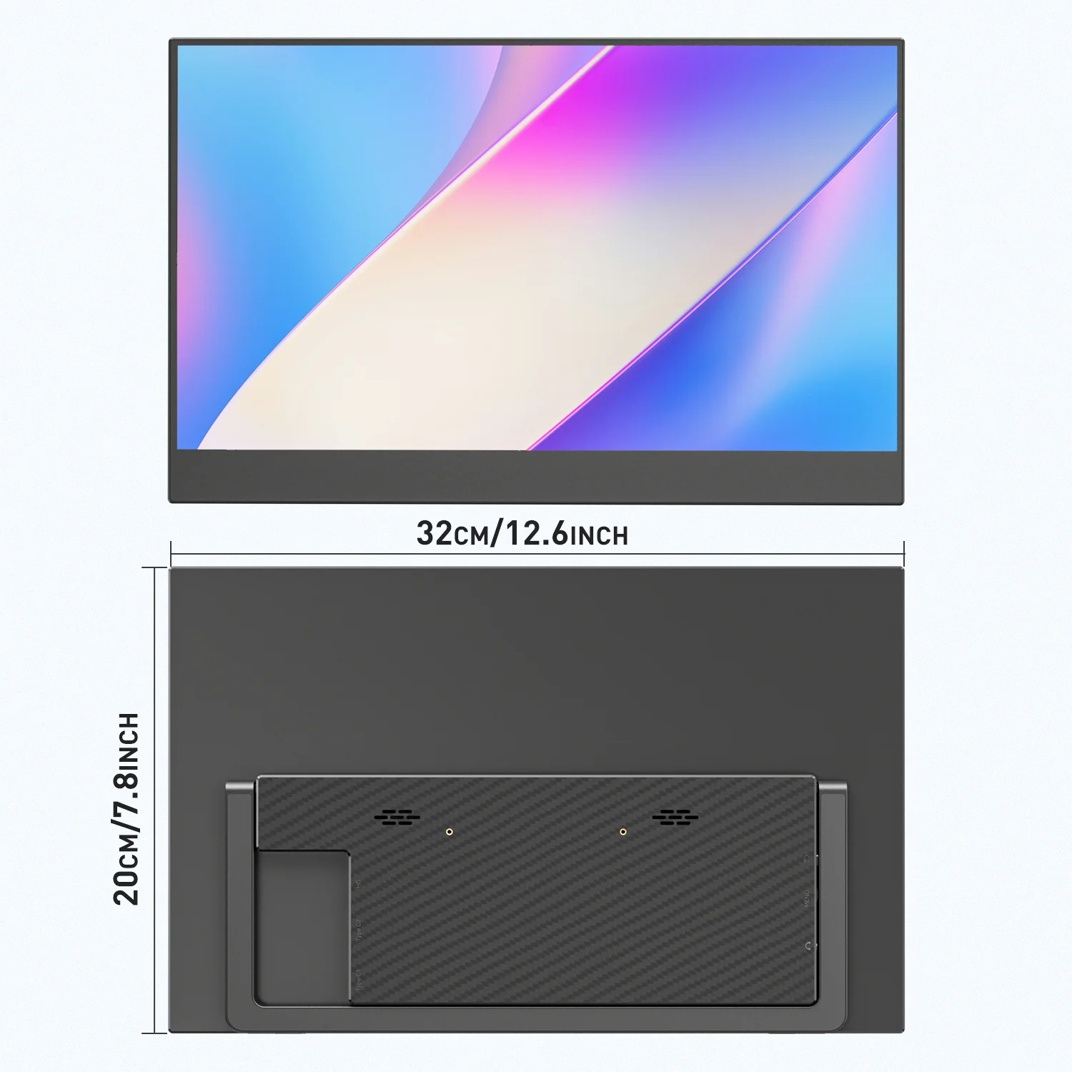 Fotografia 5: Monitor Portátil VEOUT de 14 Polegadas Full HD 1080P com Tela IPS, Conectividade USB-C e Suporte Ajustável para Jogos e Streaming