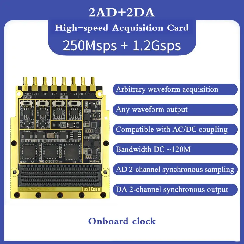 (Arbitrary Waveform Acquisition/Generating) High Speed AD-DA, 250M+1.2G, AD9643+AD9122, High-speed Acquisition