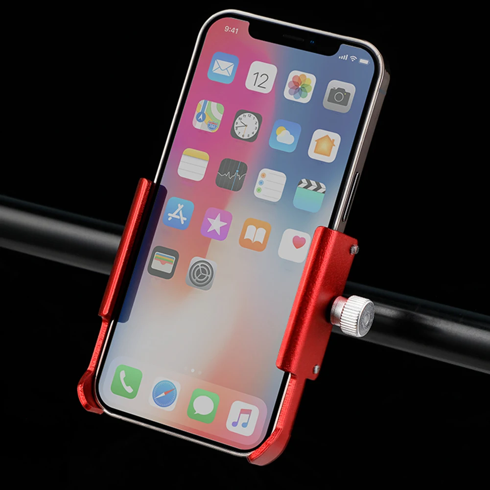 

Phone Mount Support Aluminium Alloy Handlebar Mobilephone Support 360 Degree Rotation Shockproof Cycling Equipment