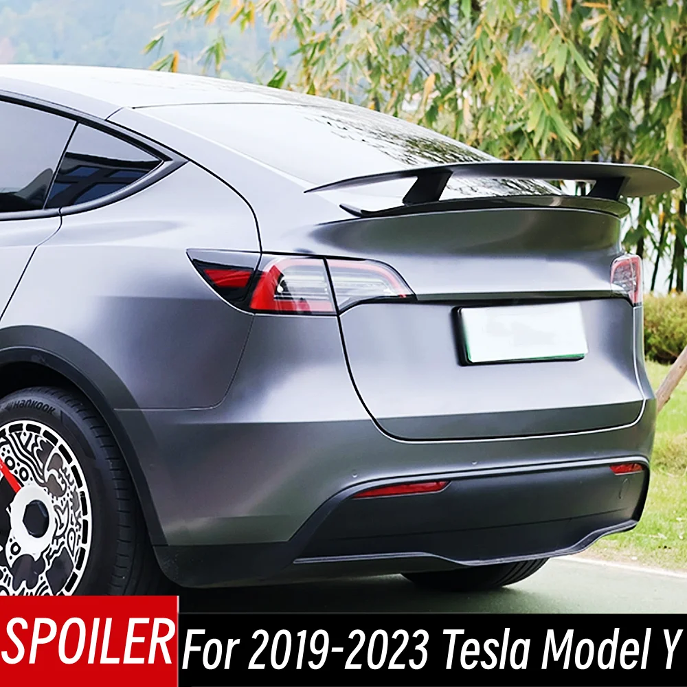 

For 2019-2023 Tesla Model Y Body Kit Car Real Carbon Fiber Rear Trunk Lid Boot Lip Spoiler Wings Car Exterior Accessories Part