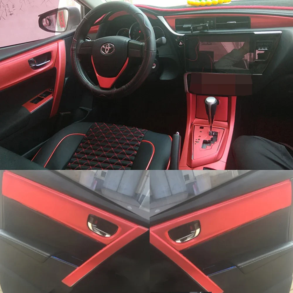 Carbon Fiber For Toyota Corolla Altis 2014-2018 Car Film Interior Stickers Center Console Gear Dashboard Lift Panel