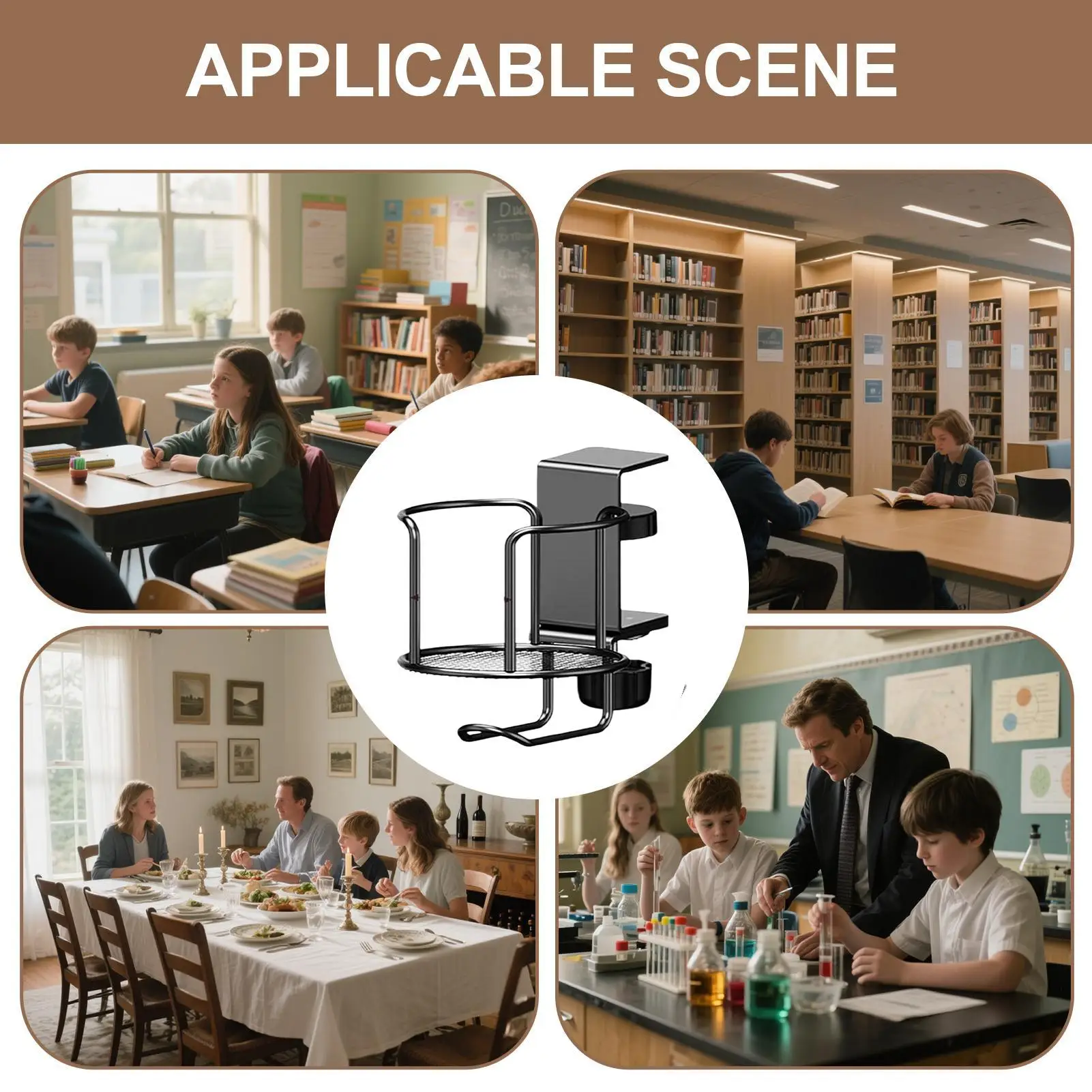 

Table Cup Holder 2-in-1 Anti-Spill Clip On Home Supplies Cup Holder Table For Chair Couch Bed Car Boat Classroom Offices Home