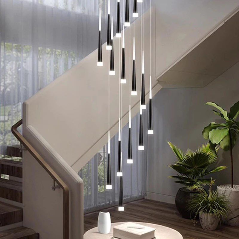 Modern Stair chandelier Pendant lights indoor lighting Ceiling lamp hanging light led Chandeliers for living room indoor lightin