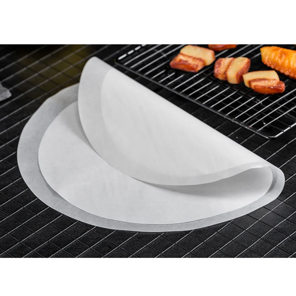 

100Pcs Baking Silicon Paper Round Pre-Cut Liners 10 Inch Diameter for Cake Pans Baking Paper Parchment Food Oil Absorption