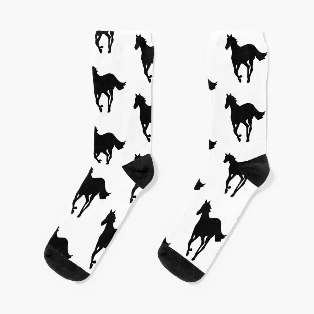 

white horse black Socks set basketball Stockings Run Women Socks Men's