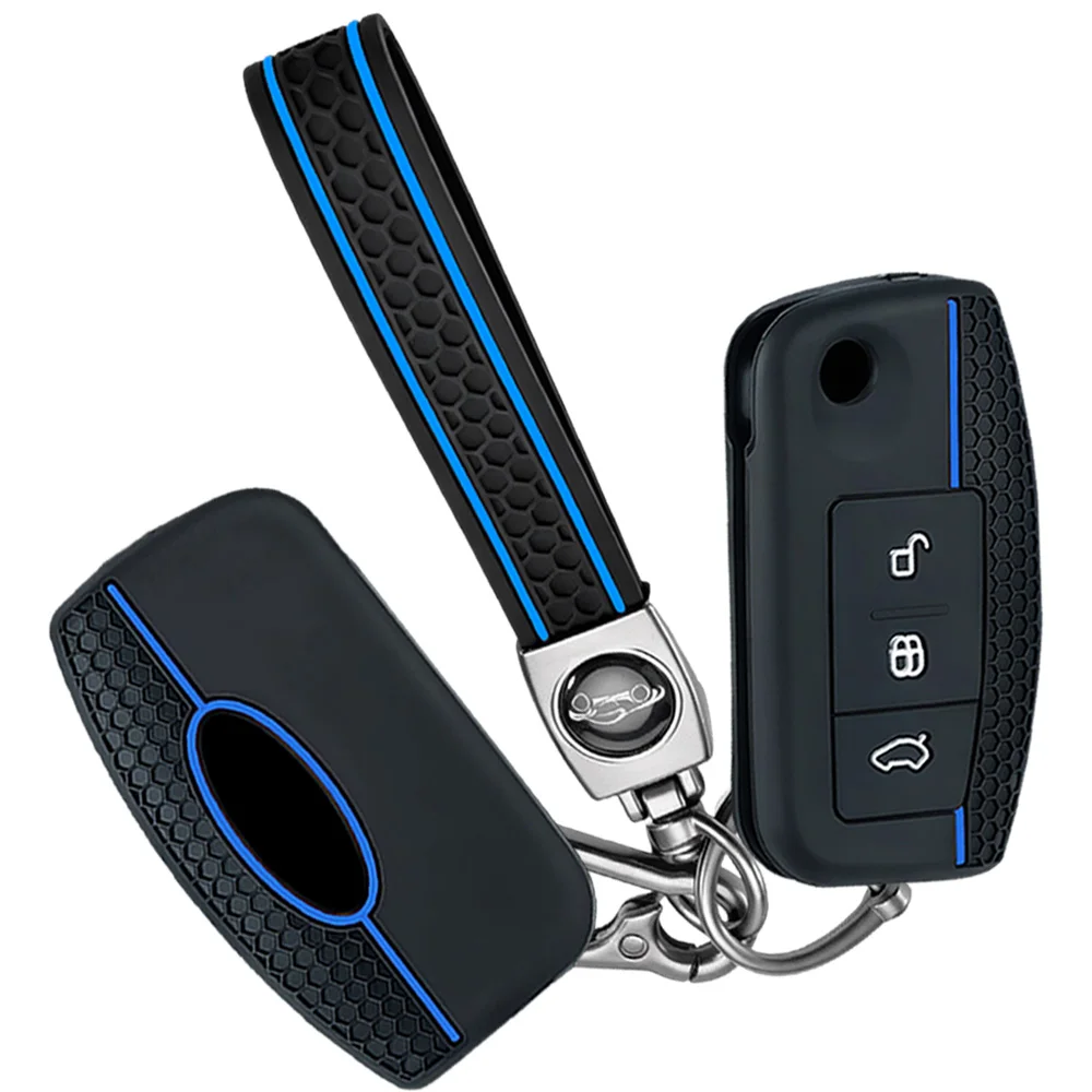 Keychain car key case cover key holder for Ford Focus mk2 C Max S-MAX EcoSport Fusion Fiesta Mk7 Cowgar Mondeo 2 Mustang Mach