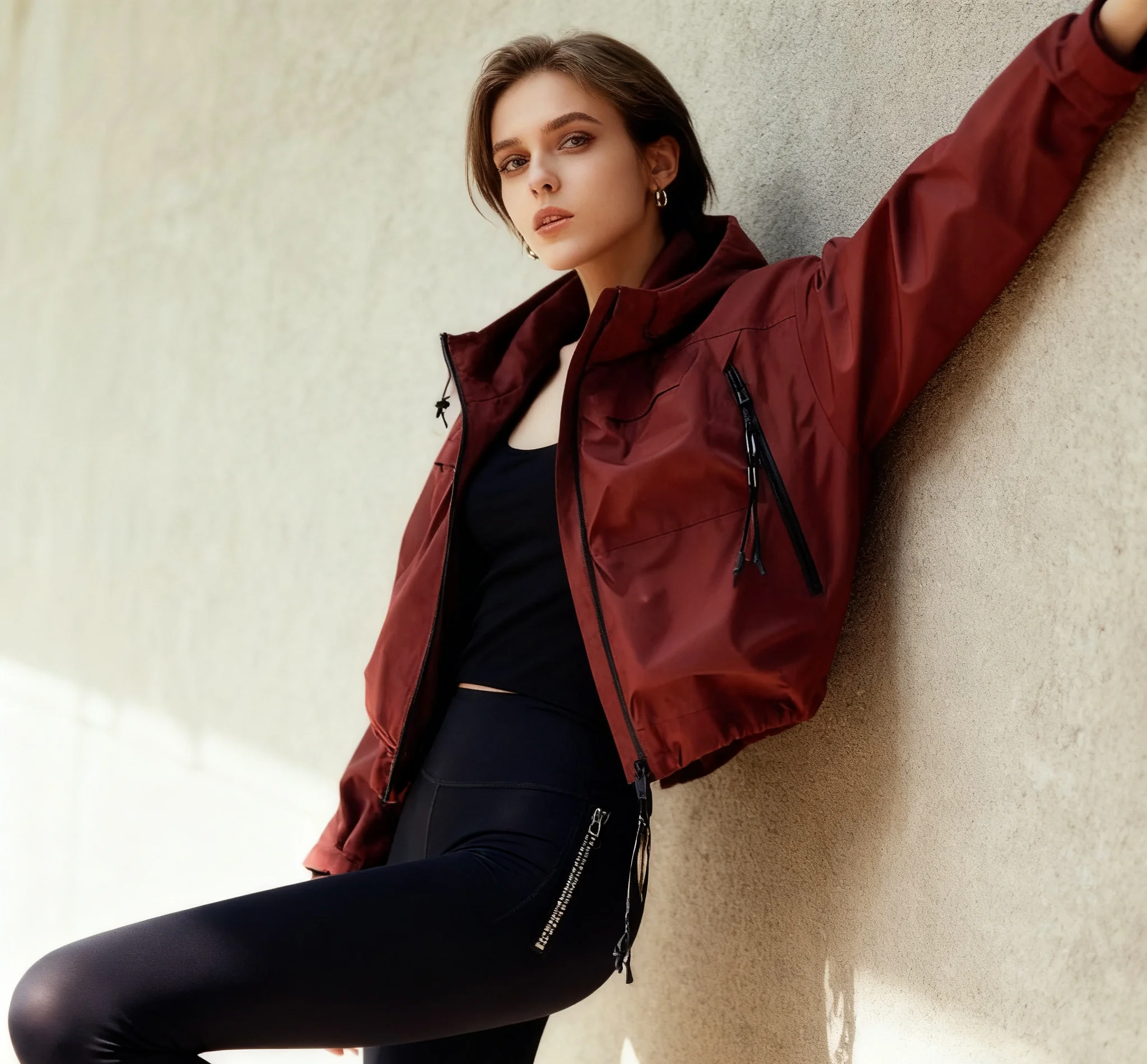 

Biker Jackets Womens Jacket Baggy Summer Elastic Flared Split Ventilate Lovely O-Neck Sunproof Sweet Beach Youthful Fashionable