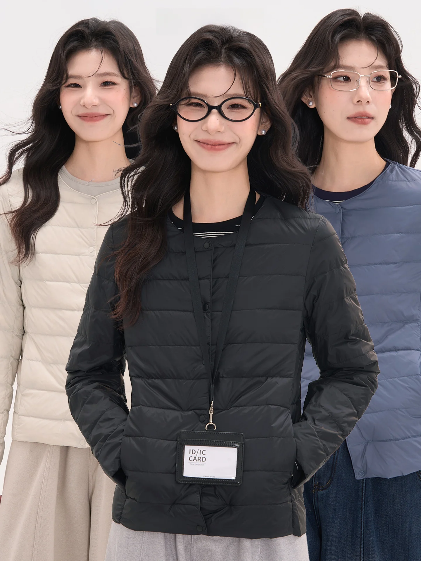 

Женская легкая укороченная куртка-пуховик Heme с теплой внутренней подкладкой из перьев, повседневная, тонкая модель