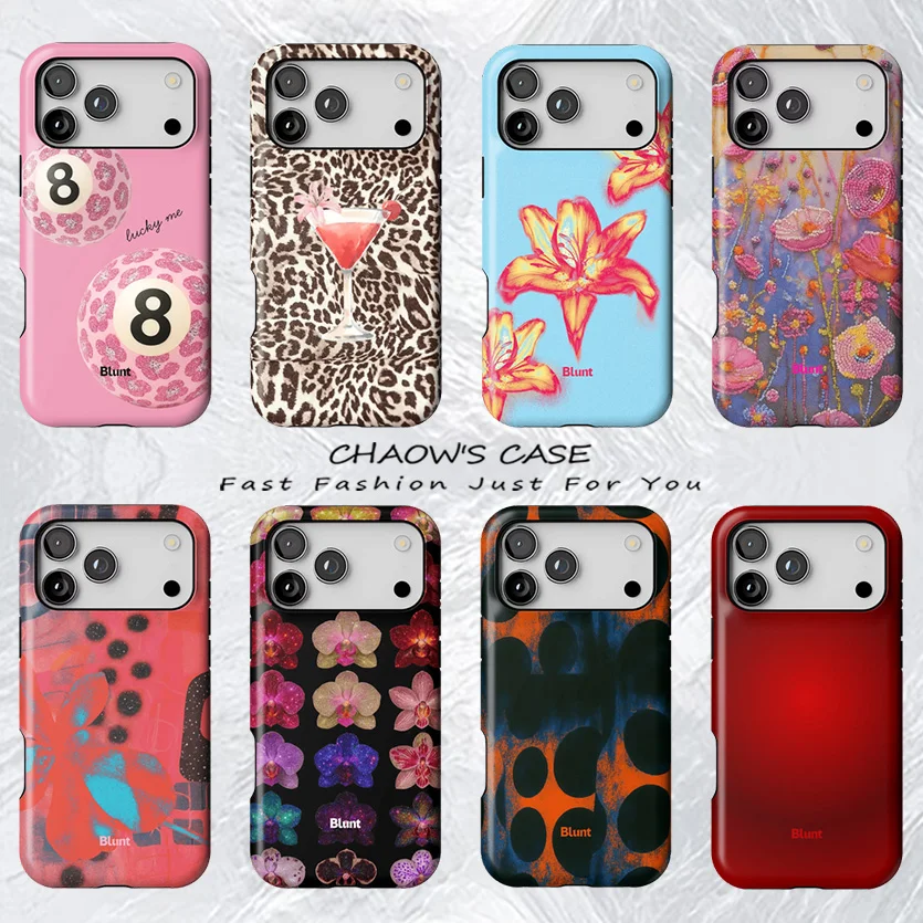 

Luxury Blunt INS Clusters of Flowers Phone Case for iPhone 17 17e 16e 16 15 14 13 12 11 Air Pro Max Plus Double-layer Back Cover