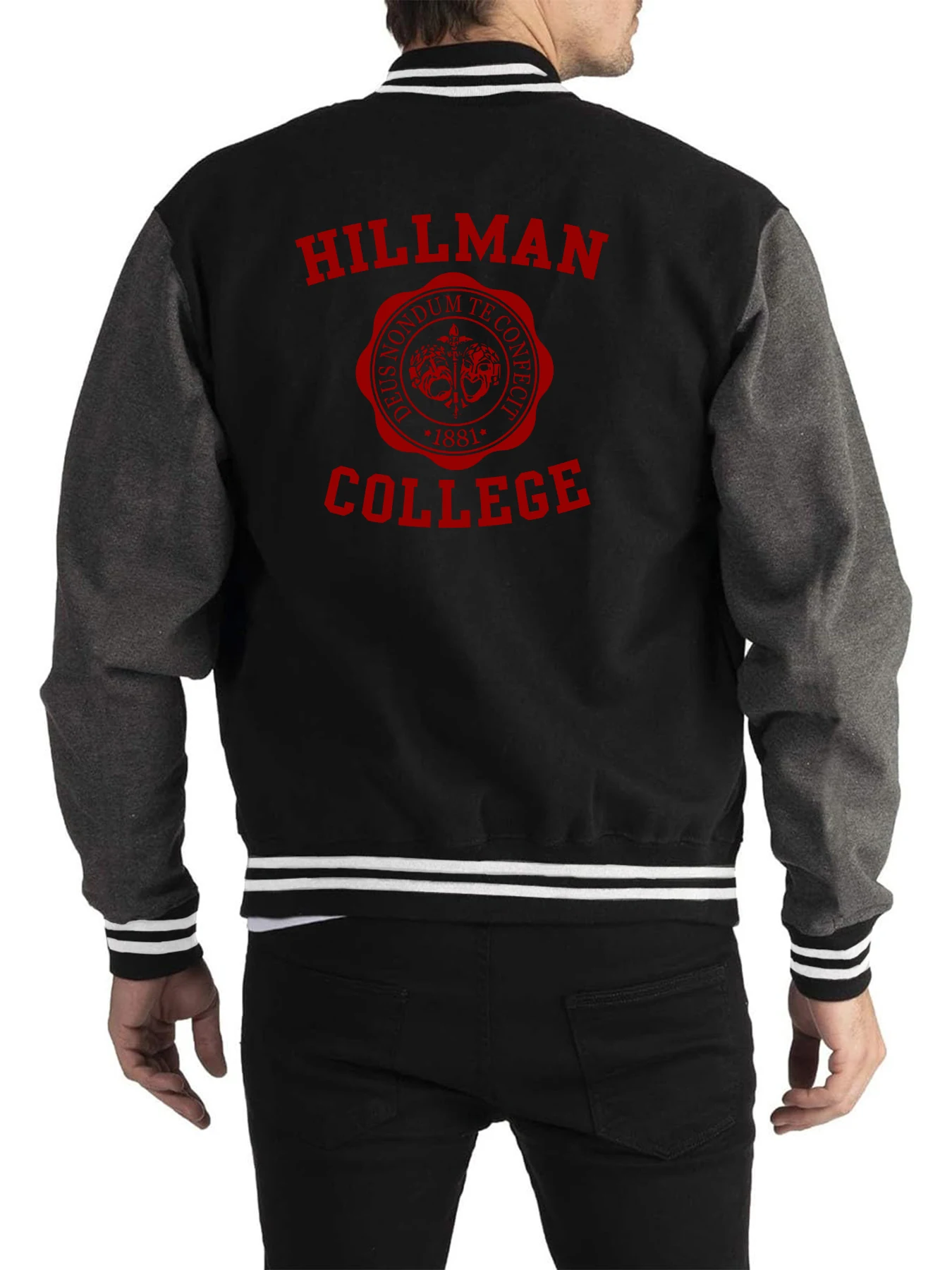 

Hillman College номер 1881, куртки с принтом, мужские повседневные бейсбольные пальто с карманами, модный свободный топ, осенняя уличная винтажная одежда унисекс
