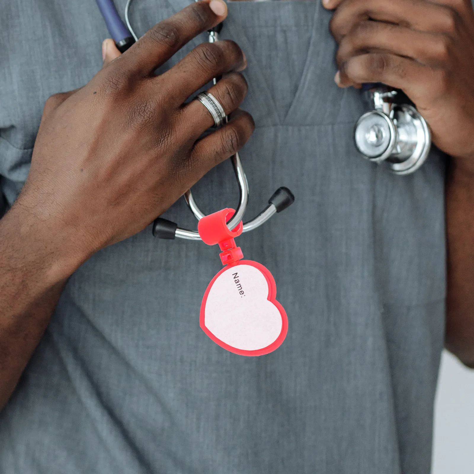 

Набор из 8 многоразовых клипс для стетоскопа с открытой застежкой для персонализированных идентификационных бейджей, аксессуар для медицинского персонала