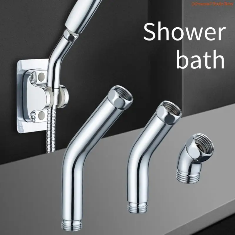 Stainless Steel Degree Rotating Shower Head Elbow Adapter in Silver Finish W91B