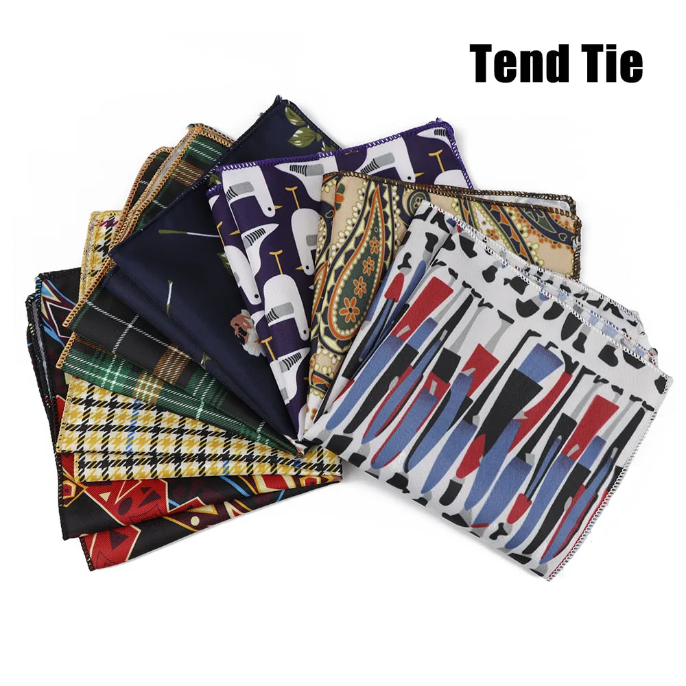 

23 см клетчатый платок из полиэстера в стиле ретро, карманный платок, подходит для мужчин, деловой костюм для отдыха, подарок, аксессуары для свадебной вечеринки