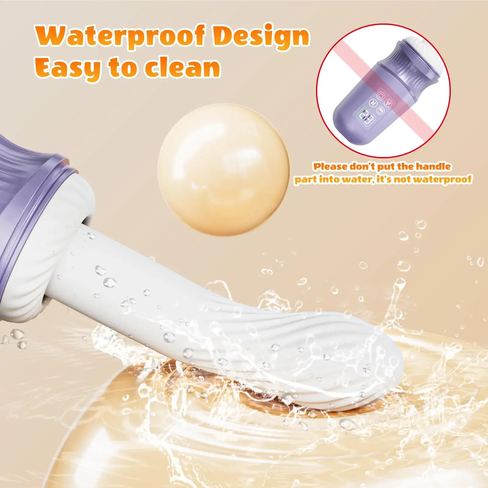 هزاز محرك مع وظيفة التسخين، 7 أوضاع اهتزاز ودفع، يتحكم في التطبيق على لعبة الجنس المساعدة للاستمناء للبالغين #5