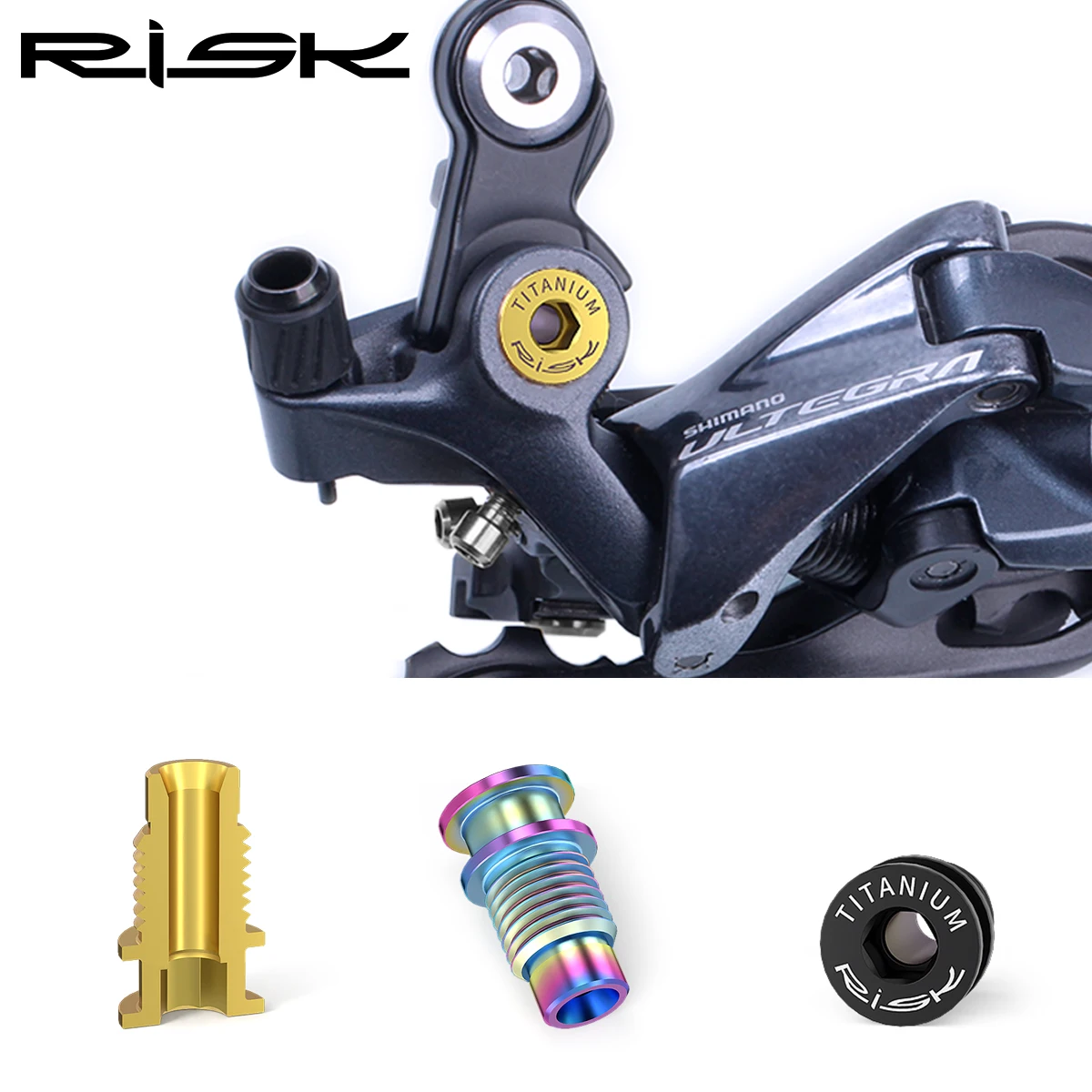 RISK M10 Titanium Bike Rear Derailleur Rotation Shaft Fixing Screw for SHIMANO R8000 Road Bicycle Derailleur Shaft Fixed UT Bolt