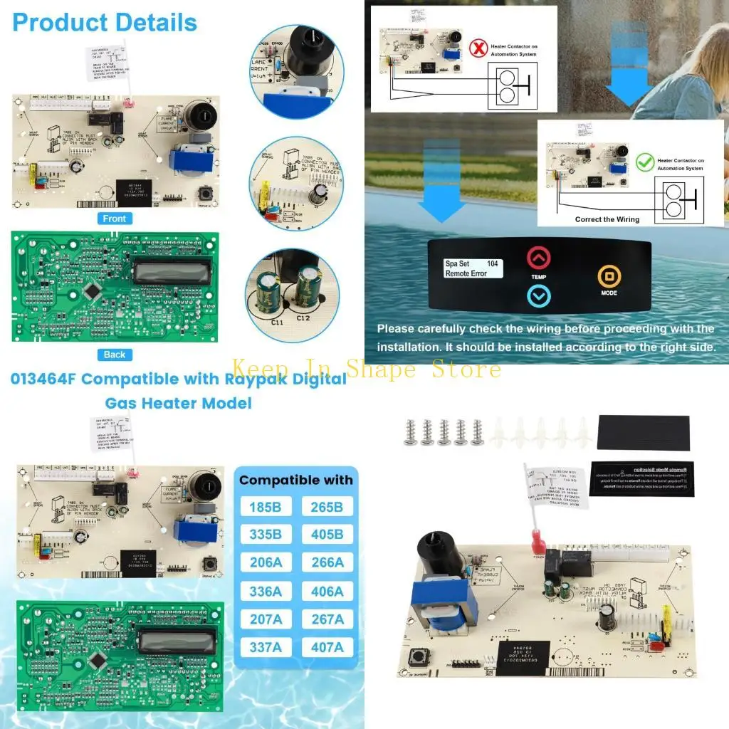 

U1JC Pool Heater Control Circuit Board 013464F Temperature Control Circuit Board