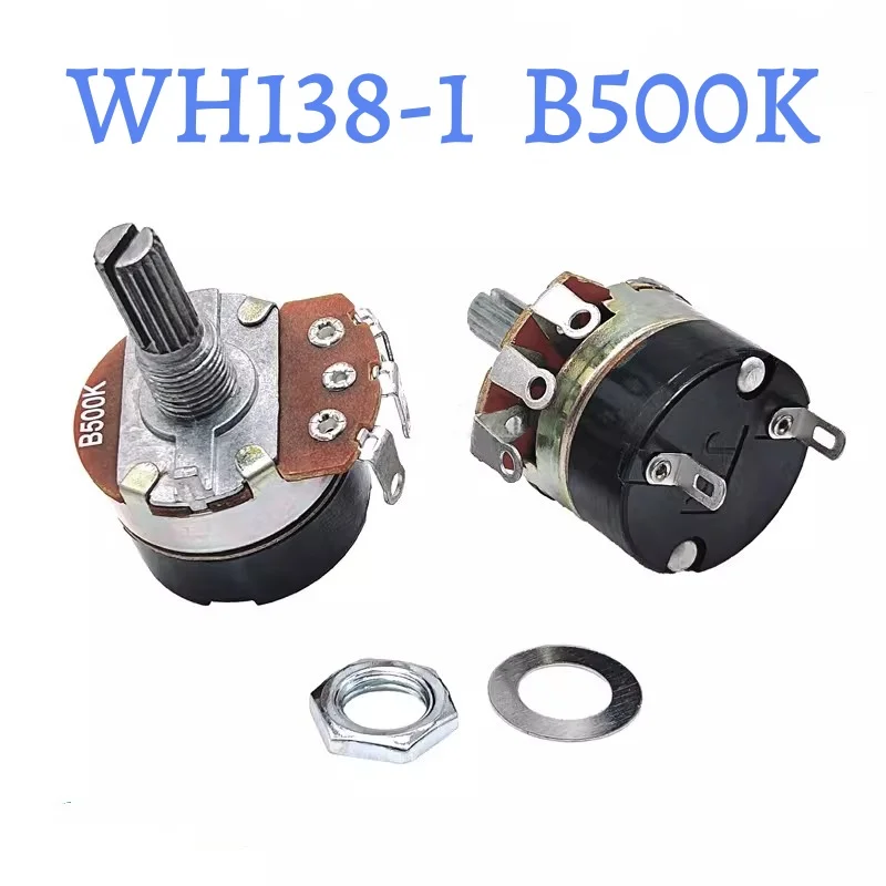 2pcs WH138-1 WH138-4  Adjustable Resistance Speed Regulator with Switch Potentiometer B5K/10K/20K/50K/100K/250K/500K