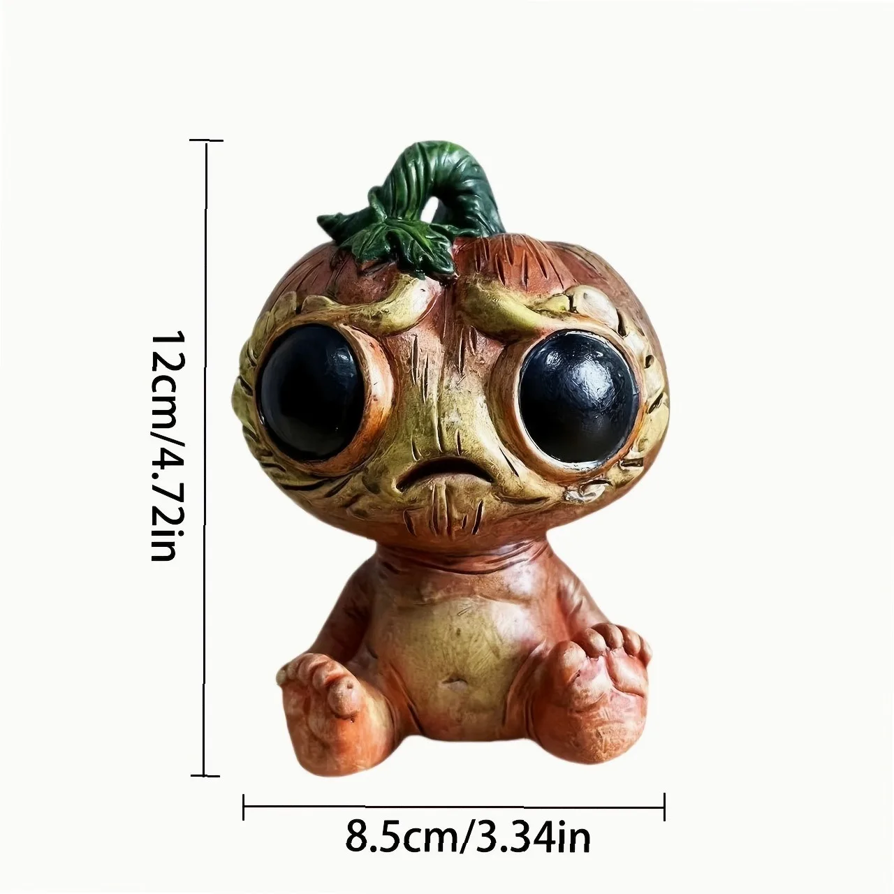 Whimsical Pumpkin Alien Elf Figurine Resin Fantasy Creature for Home Garden Halloween Decor Collectible Ornament