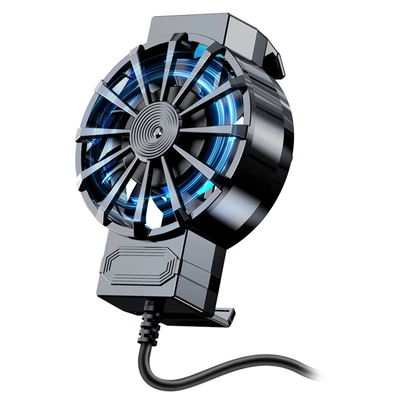 Dropship Cellphone Cooler Mobile Game Portable Cooler Cooling Fan USB Powered Heat Sink Suitable for 4 to 6.7in Smartphones