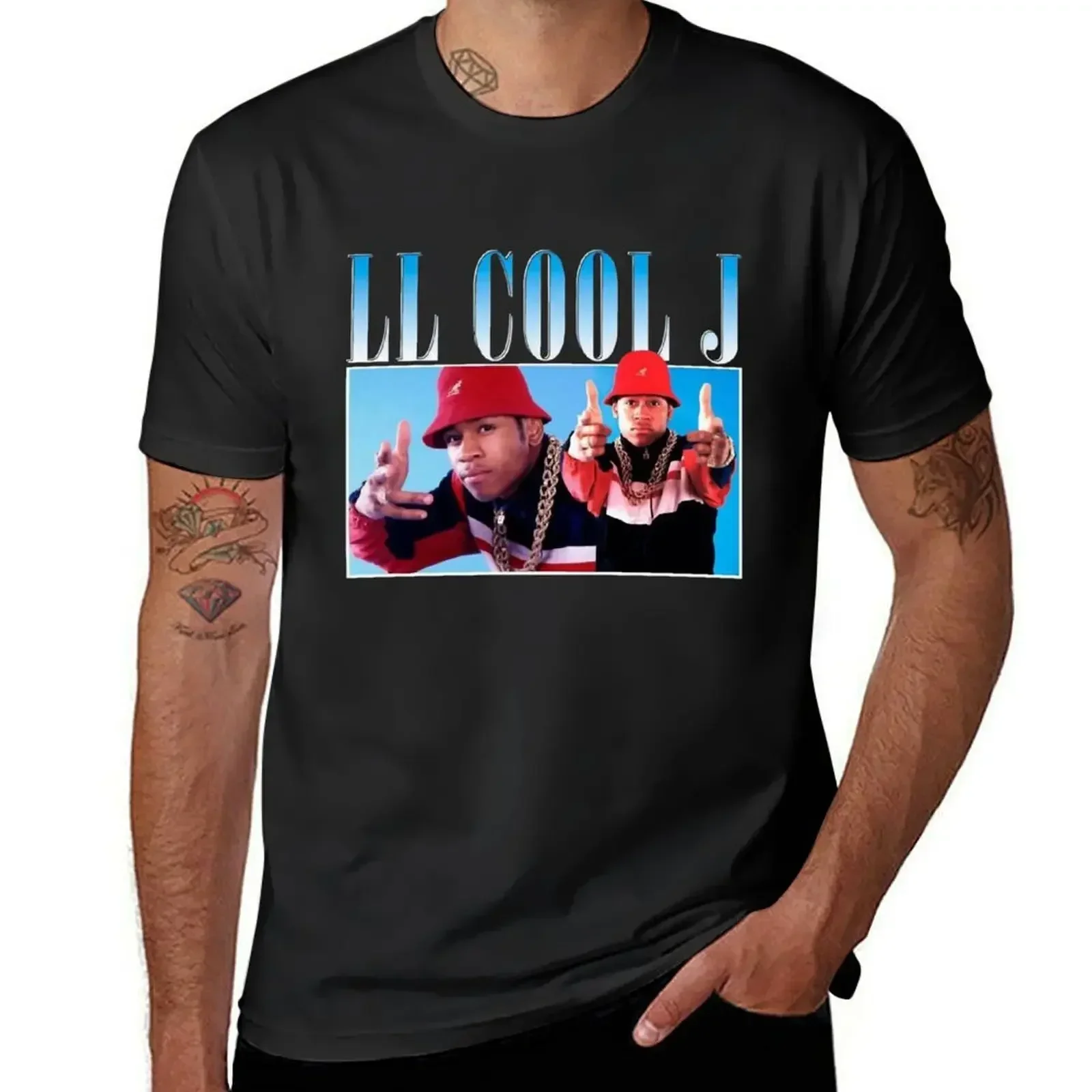 Plus sizes anime mens t shirt graphic LL Cool J T-shirt for a boy men clothing harajuku graphic oversized FUNNY 2024 SUMMER NEW