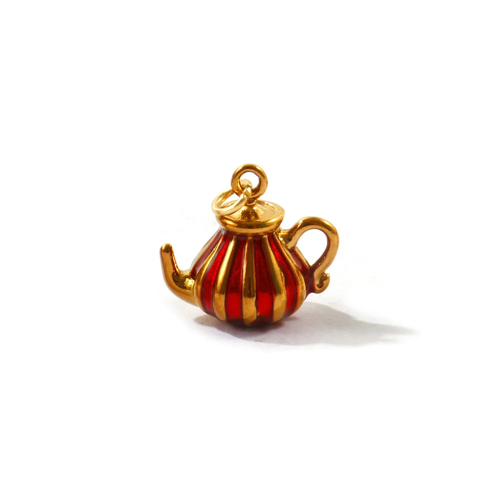 2 Stück 3D Emaille-Anhänger Donut Eiscreme Kaffeetasse Edelstahl 18K vergoldete Anhänger DIY Schmuckherstellung Halskette Großhandel – Detail 2