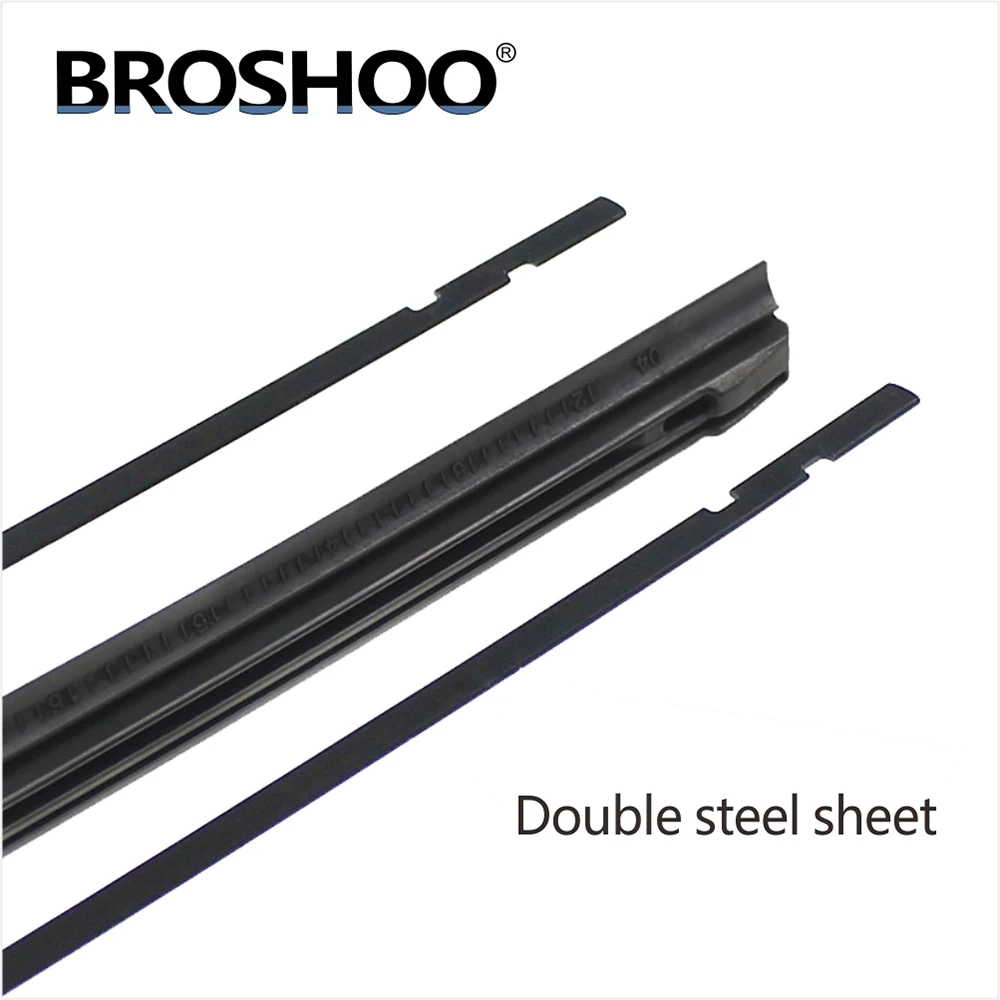 BROSHOO 1pcs 8mm/6mm Auto Parabrezza Tergicristallo Lama Inserto In Gomma Strip (Ricarica) morbido 14 \