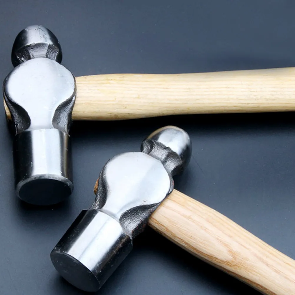 1Pcs Professional Jewelry Chasing Hammer Carbon Steel Head with Ergonomic Wood Handle for Metal Stamping Engraving Planishing