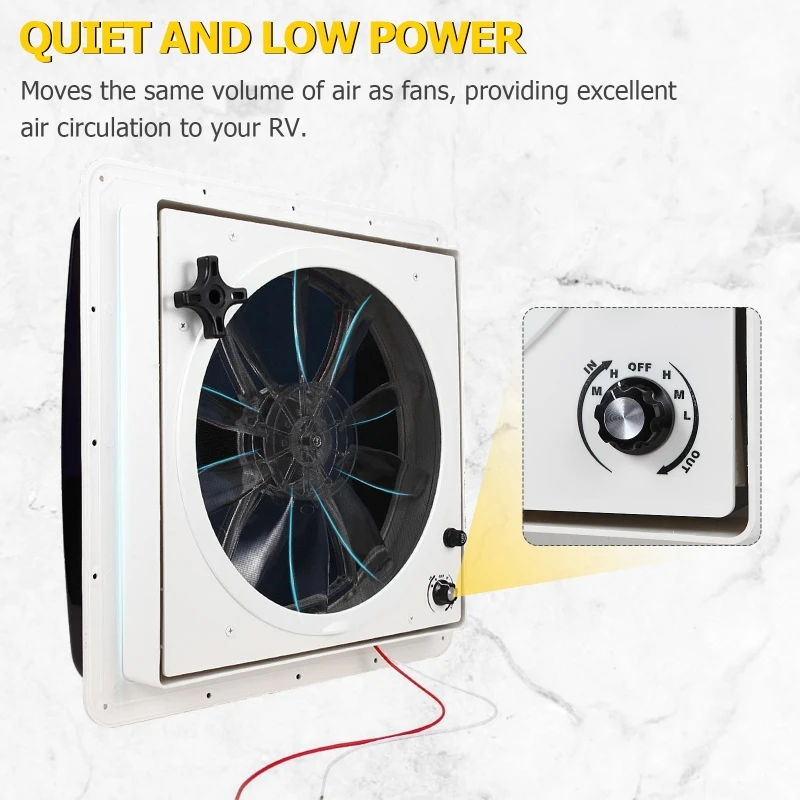 12V 3-Speed RV Ventilation Fan Manual Control Ventilator Vents Camper RV Roof Exhaust Fan Caravan Accessories Camping Car