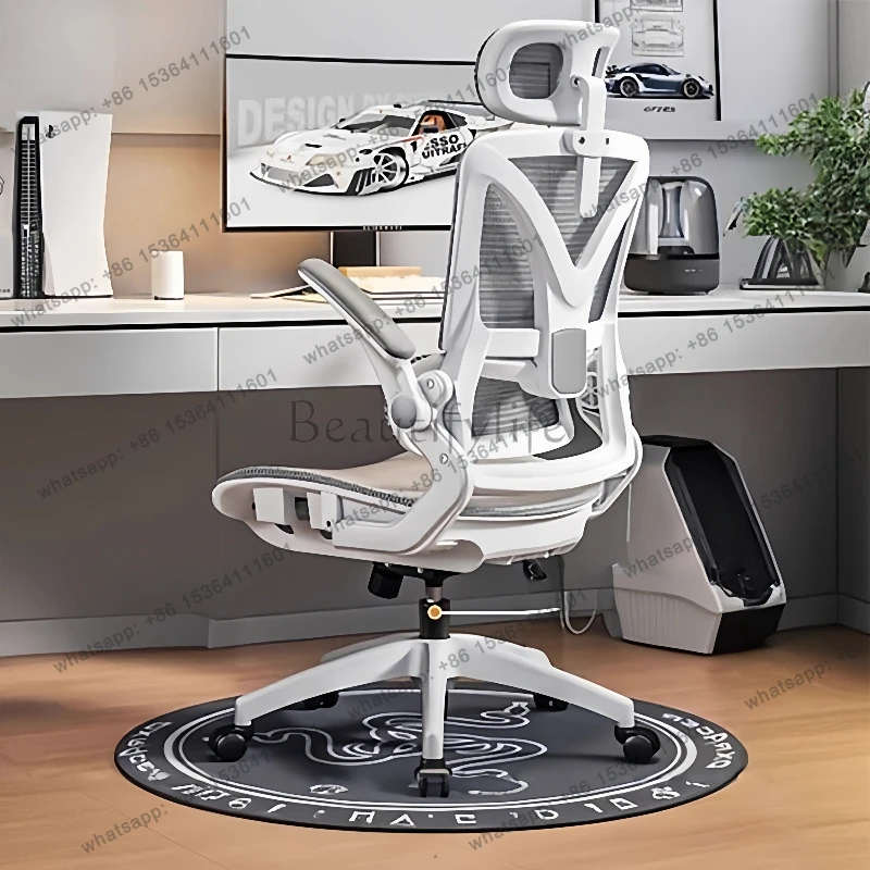 3D Lendenwirbelstütze Racing-Drehstuhl Verstellbar Atmungsaktives Netzgewebe Hochdichter Schwammsitz Silla