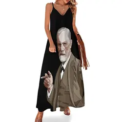 Illustration of Sigmund Freud - founder of psychoanalysis / psychology Sleeveless Dress summer dresses ladies 2023