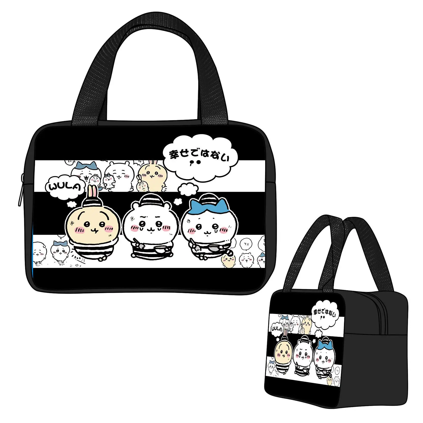 Nieuwe Chiikawa Handheld geïsoleerde tas Cartoon Kawaii Lunchpakket Draagbare lunchbox Uitje opbergtas