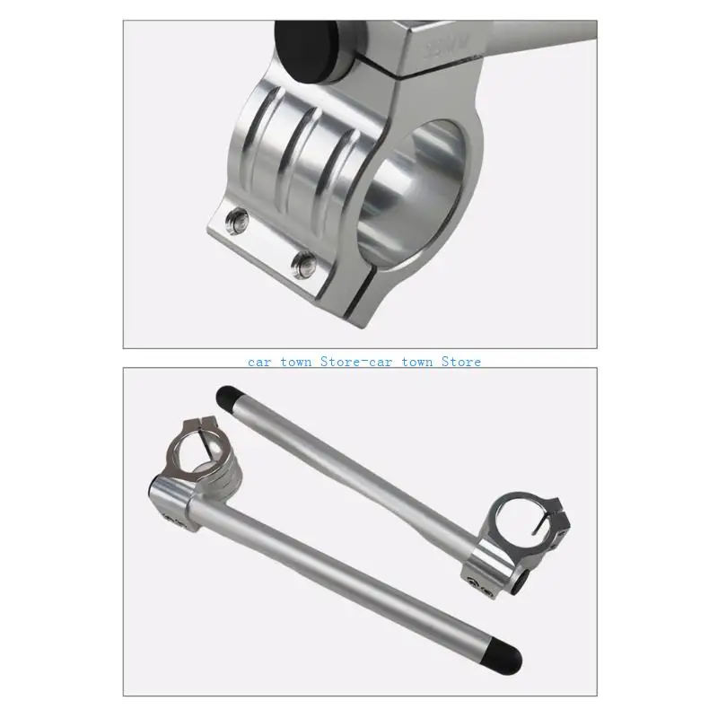 

RXJE Risers Clip on Handle Bars with High Speed Stability Aluminum Risers Clip on Handle Bars Quick Fixing for Motorbike
