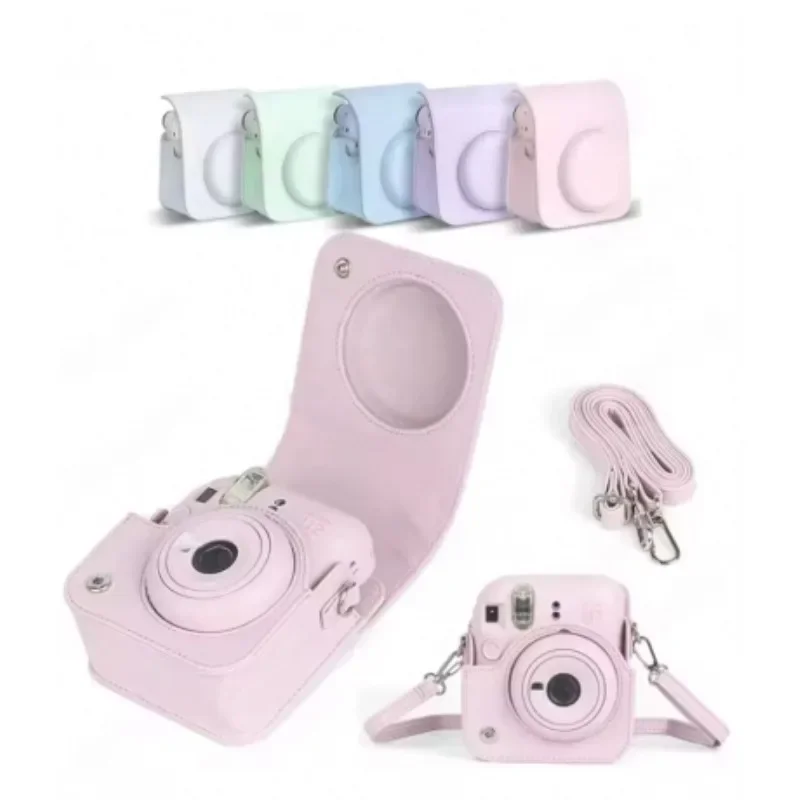

Suitable for Fuji Polaroid Mini 12 Solid Color Camera Bag, Digital Camera Fit Storage Protective Case, Crossbody Bag